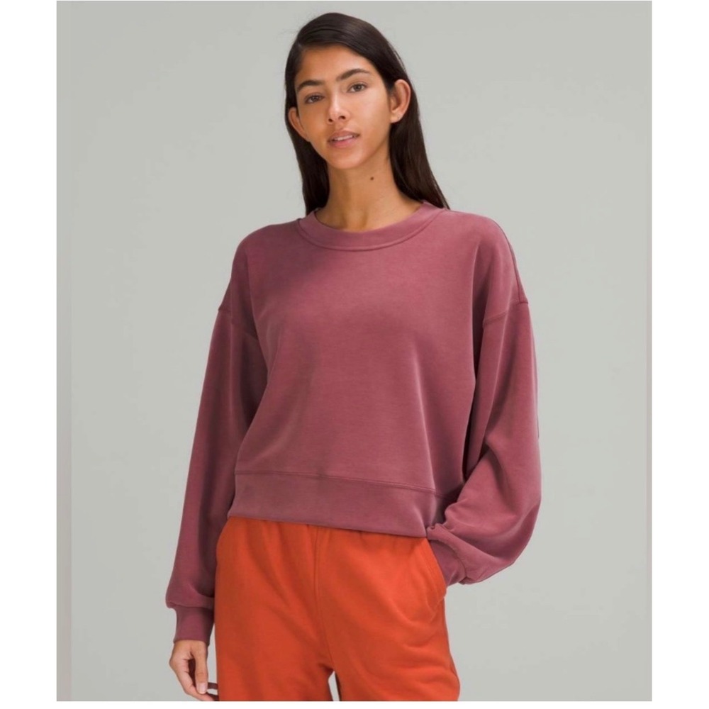 Lululemon Softstreme Perfectly Oversized Crop Crew Size 4